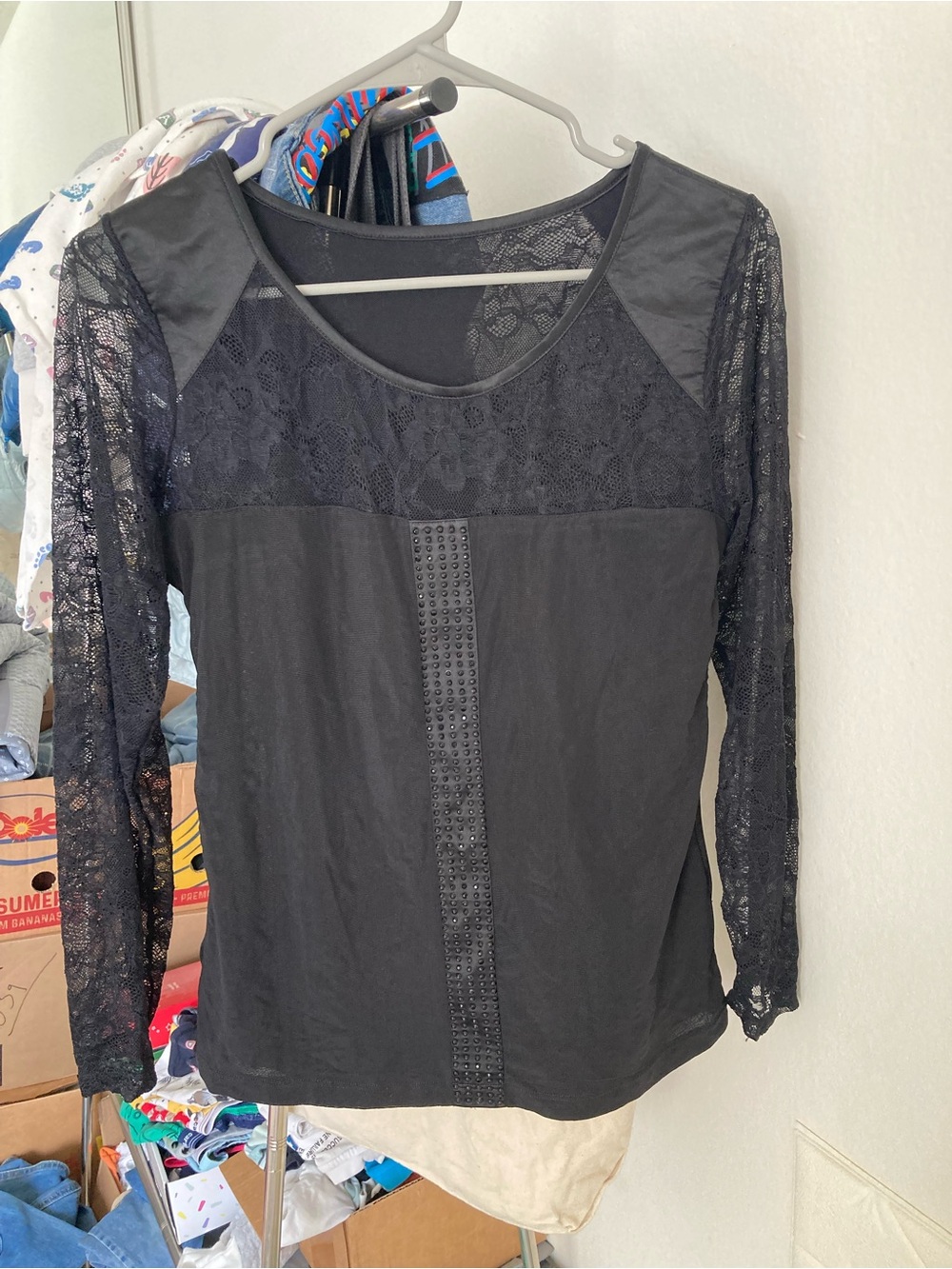Women's Long-Sleeve Lace Base Layer Top Read the description